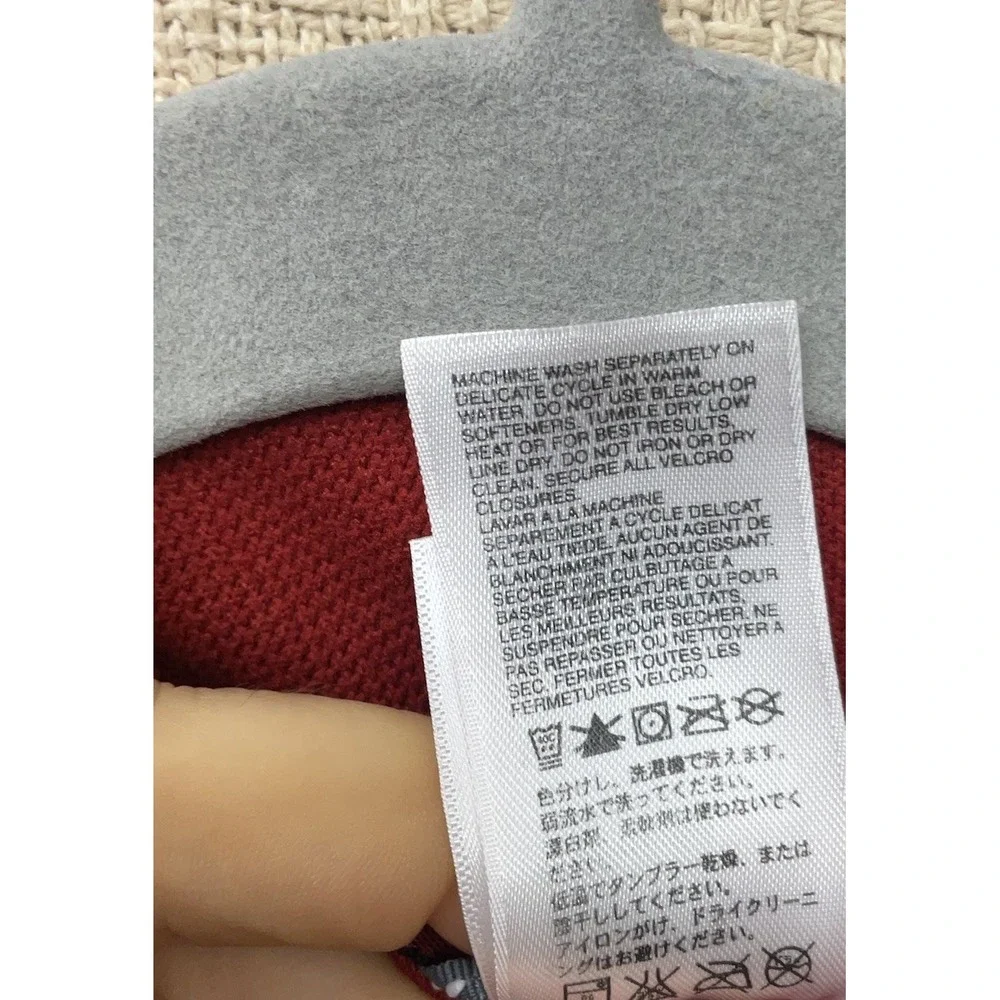 The North Face Pullover Mens 2XL Red Logo Collar  Quarter Zip Sweatshirt Outdoor